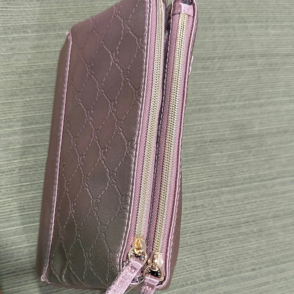 Disney Minnie Mouse Quilted Cosmetic Bag - Pink and Gold